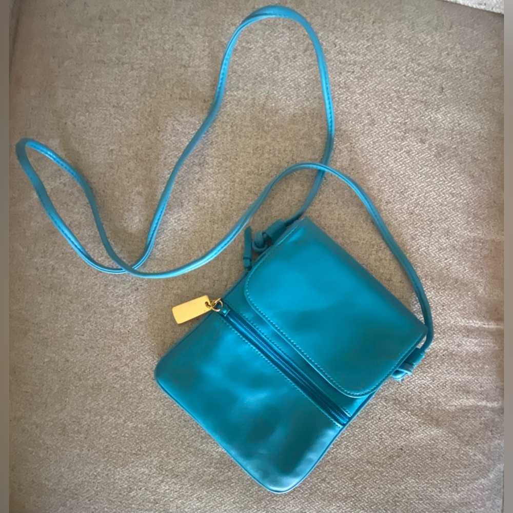 Giani Bernini, Double Zip Leather Dasher Crossbody, Handbag